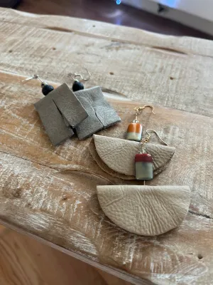 Handmade Leather Earrings