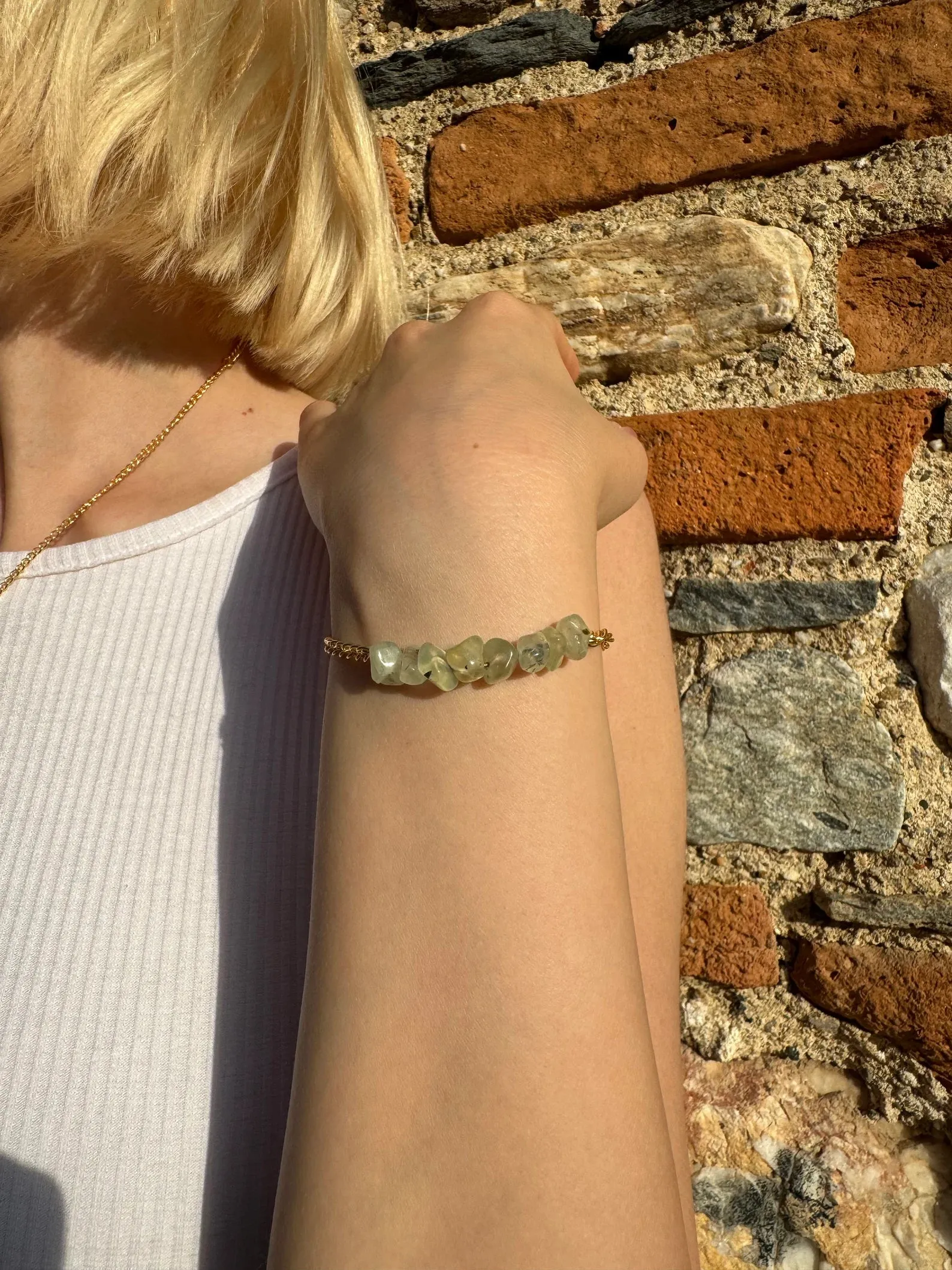 Handmade Prehnite Bracelet
