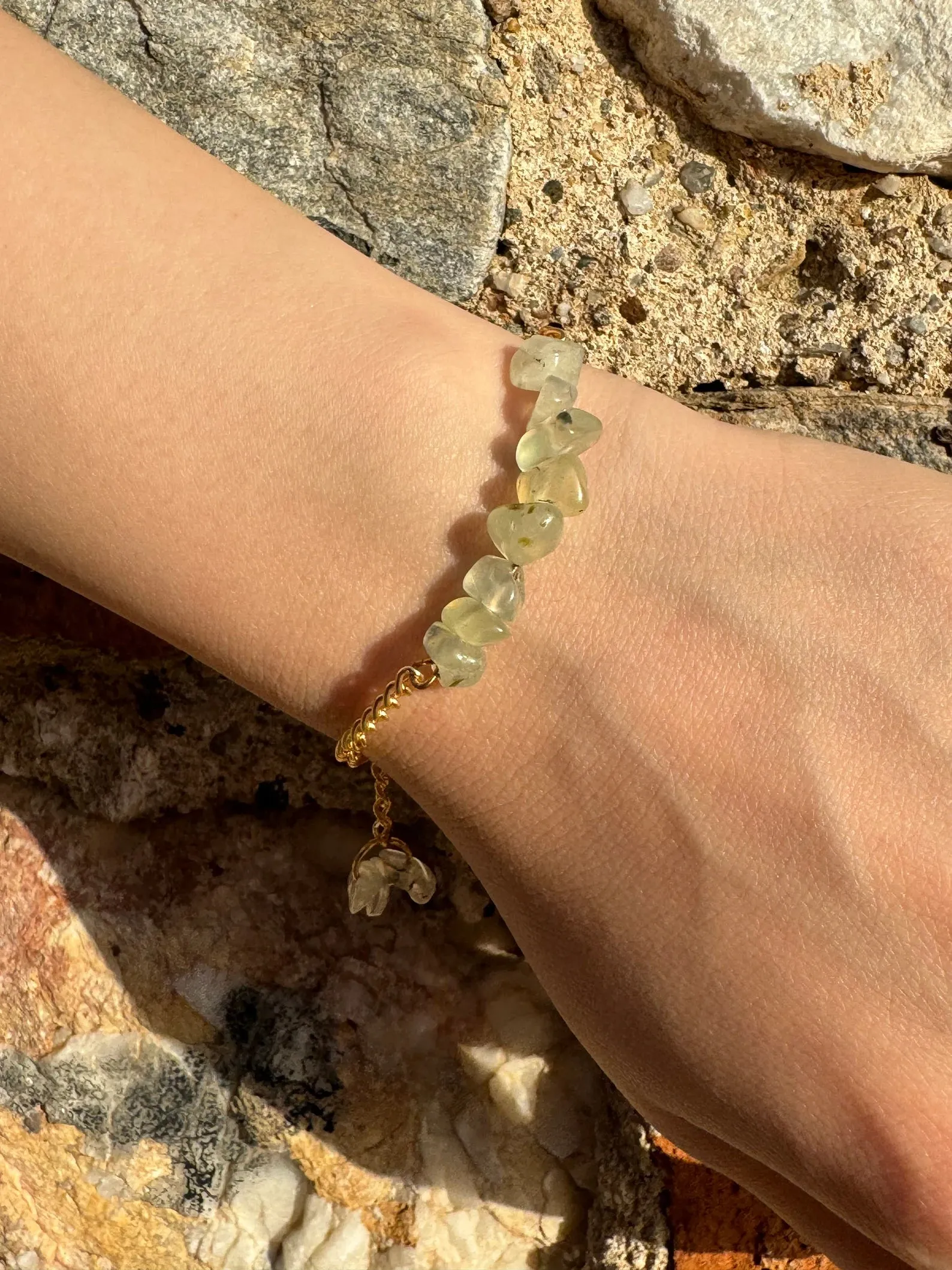 Handmade Prehnite Bracelet