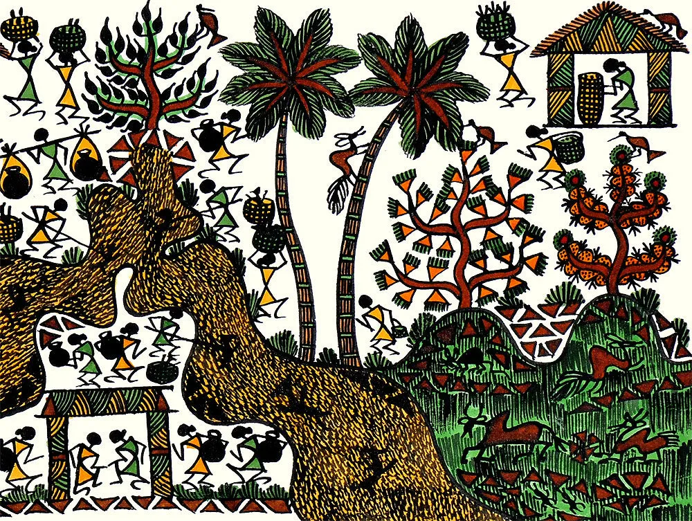 Handmade Warli Painting