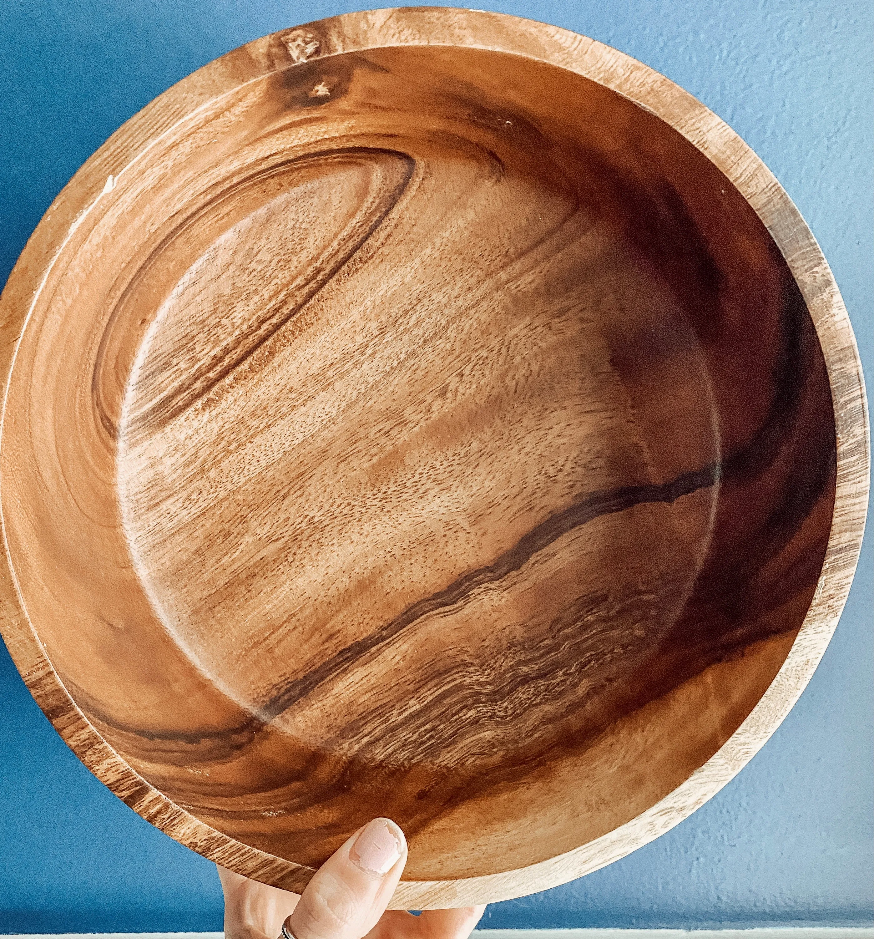 Handmade Wood Cylinder Bowl