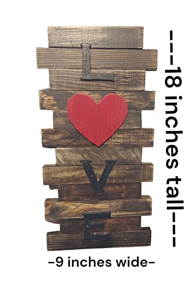 Handmade Wooden LOVE Sign