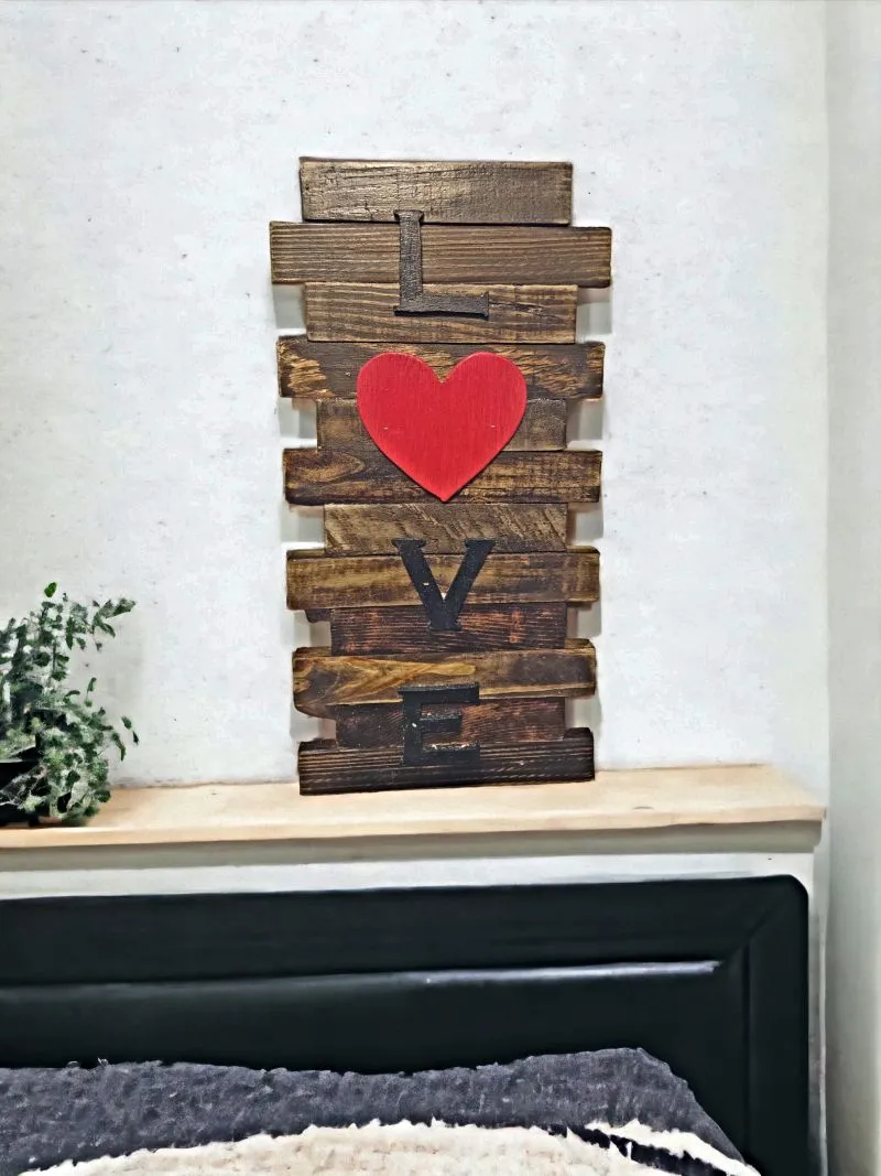 Handmade Wooden LOVE Sign