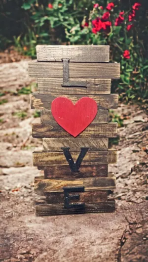 Handmade Wooden LOVE Sign