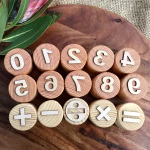 Handmade Wooden Number Stamps