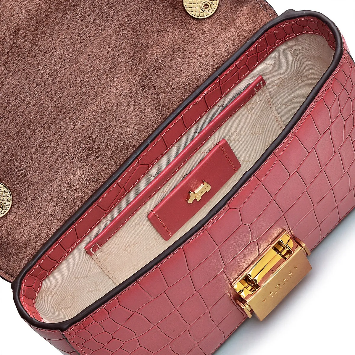 HANLEY CLOSE - FAUX CROC Mini Flapover Cross Body