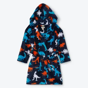 Hatley 'Silhouette Dino's' Fleece Bathrobe