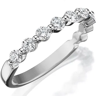 Henri Daussi Large Single Prong Diamond Band