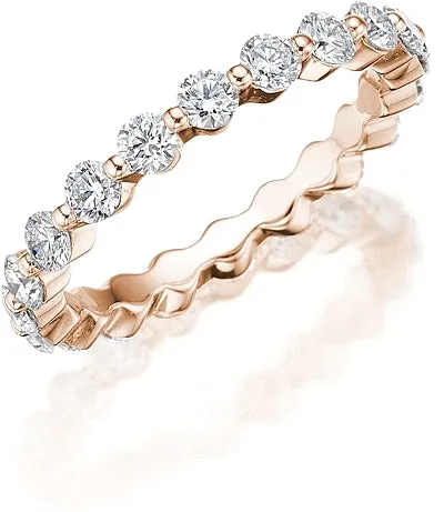Henri Daussi Large Single Prong Diamond Band