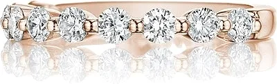 Henri Daussi Large Single Prong Diamond Band