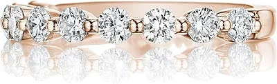Henri Daussi Large Single Prong Diamond Band