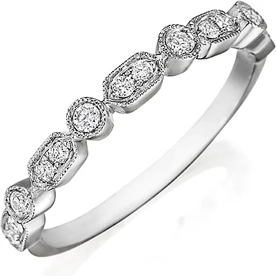 Henri Daussi Pave Diamond Wedding Band