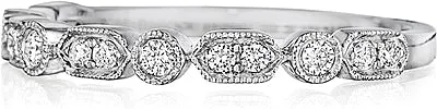 Henri Daussi Pave Diamond Wedding Band