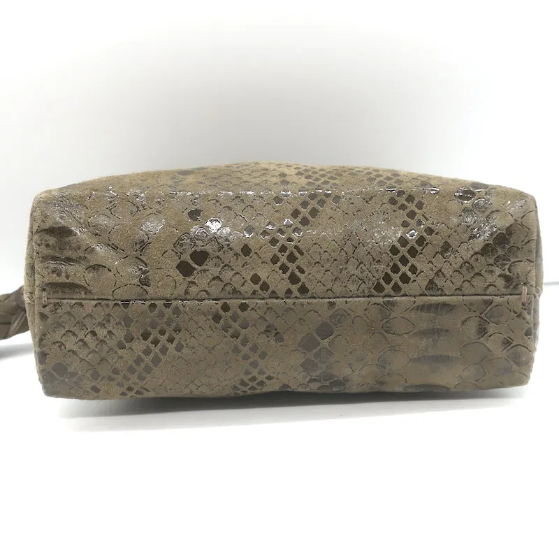 Henry Beguelin Snakeskin Wristlet Clutch Olive