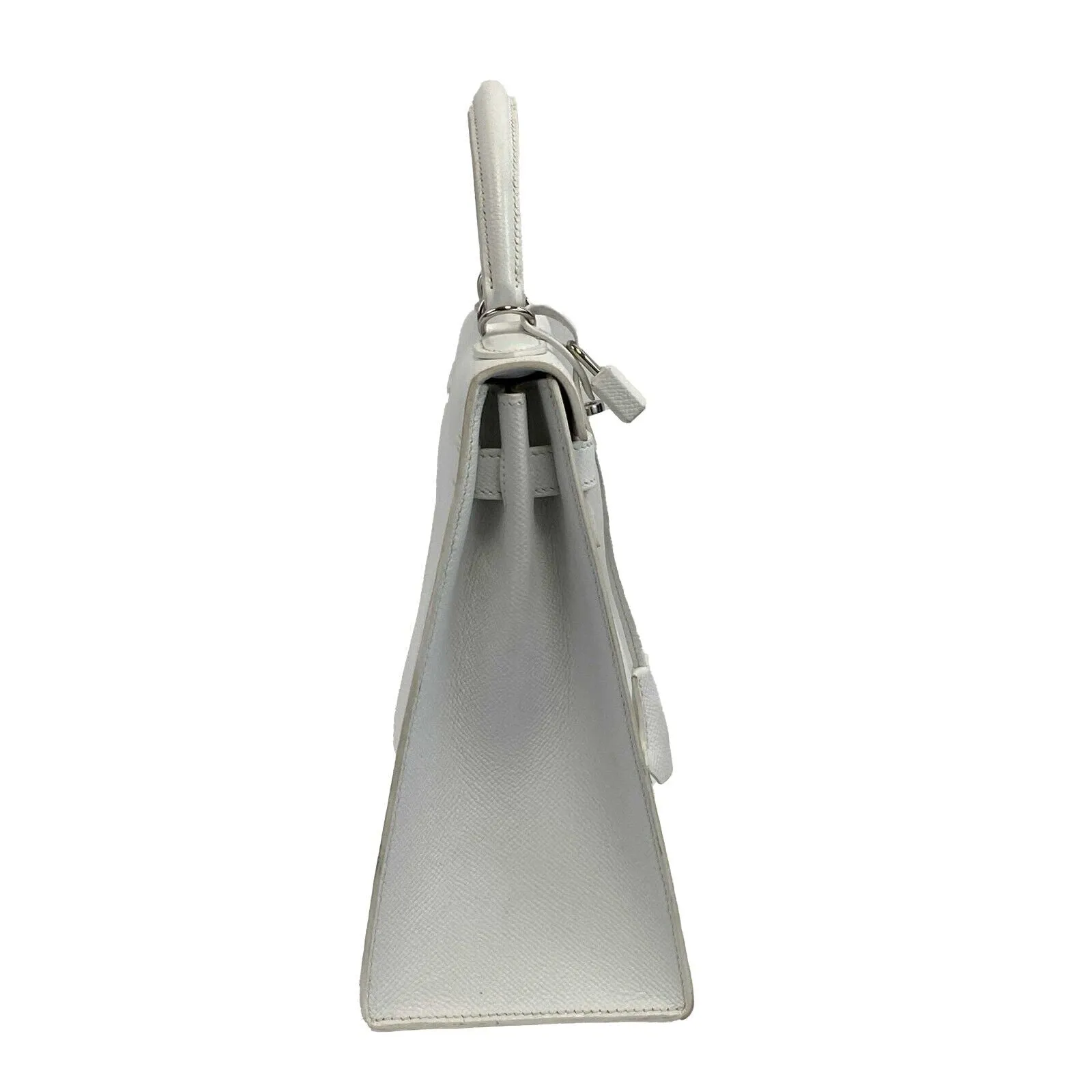 Hermes -2014 Kelly 32 in Epsom Leather - White - Top Handle Handbag