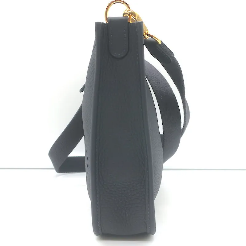 Hermes Mini Evelyne Crossbody Bag Caban Leather Gold Hardware NEW