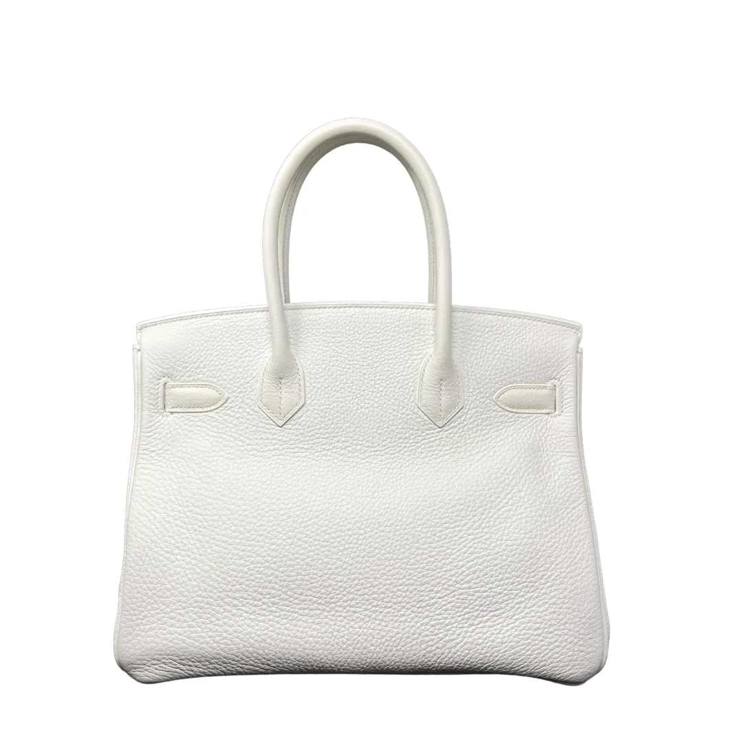 Hermès Clemence Birkin 30 White