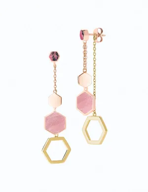 Hexagon Dangling Earrings