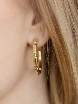 Hexagon Detail Hoops