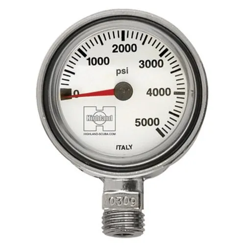 Highland Thin Line Pressure Gauge 2"