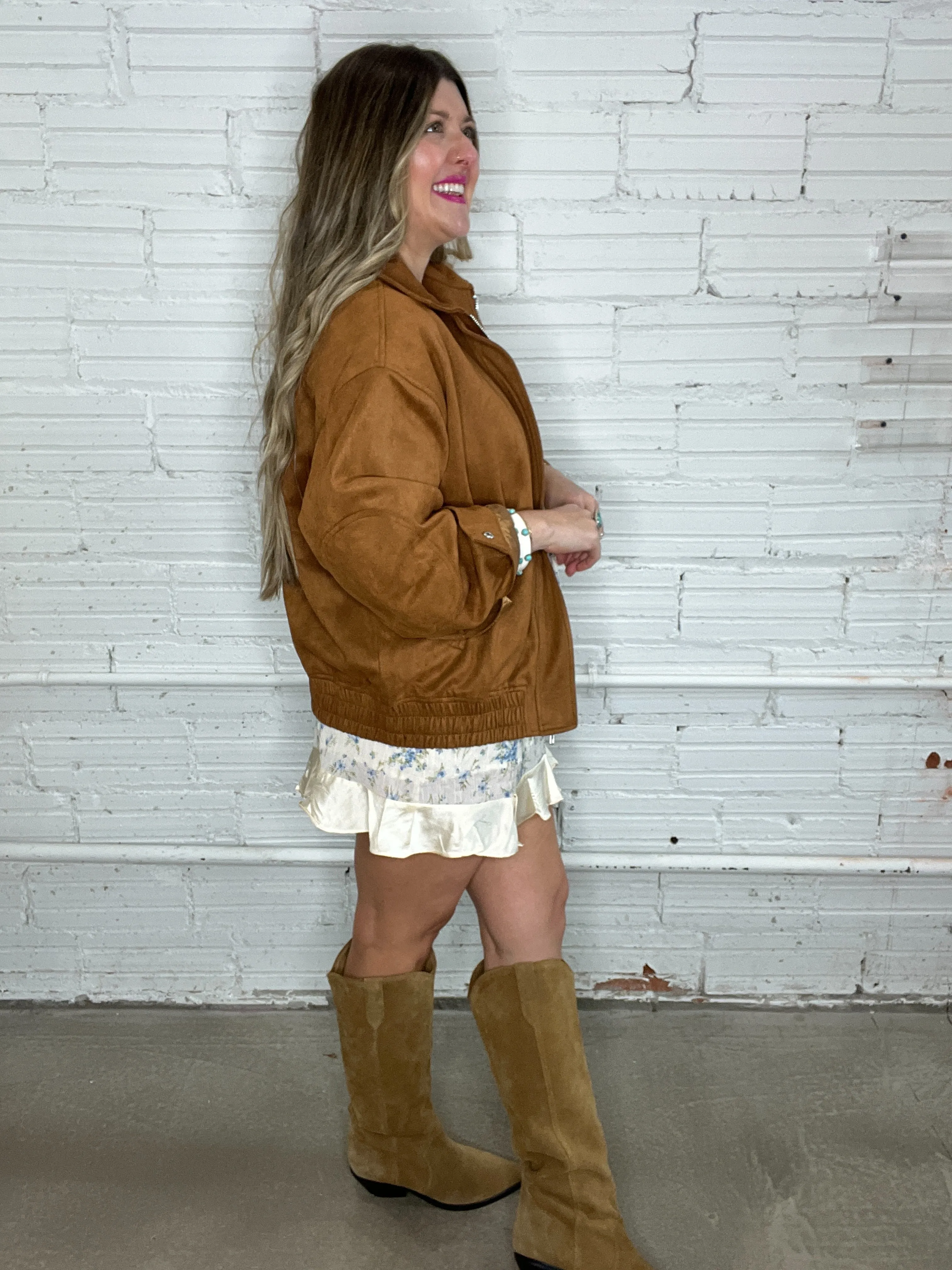 Hillside Brown Suede Barn Jacket
