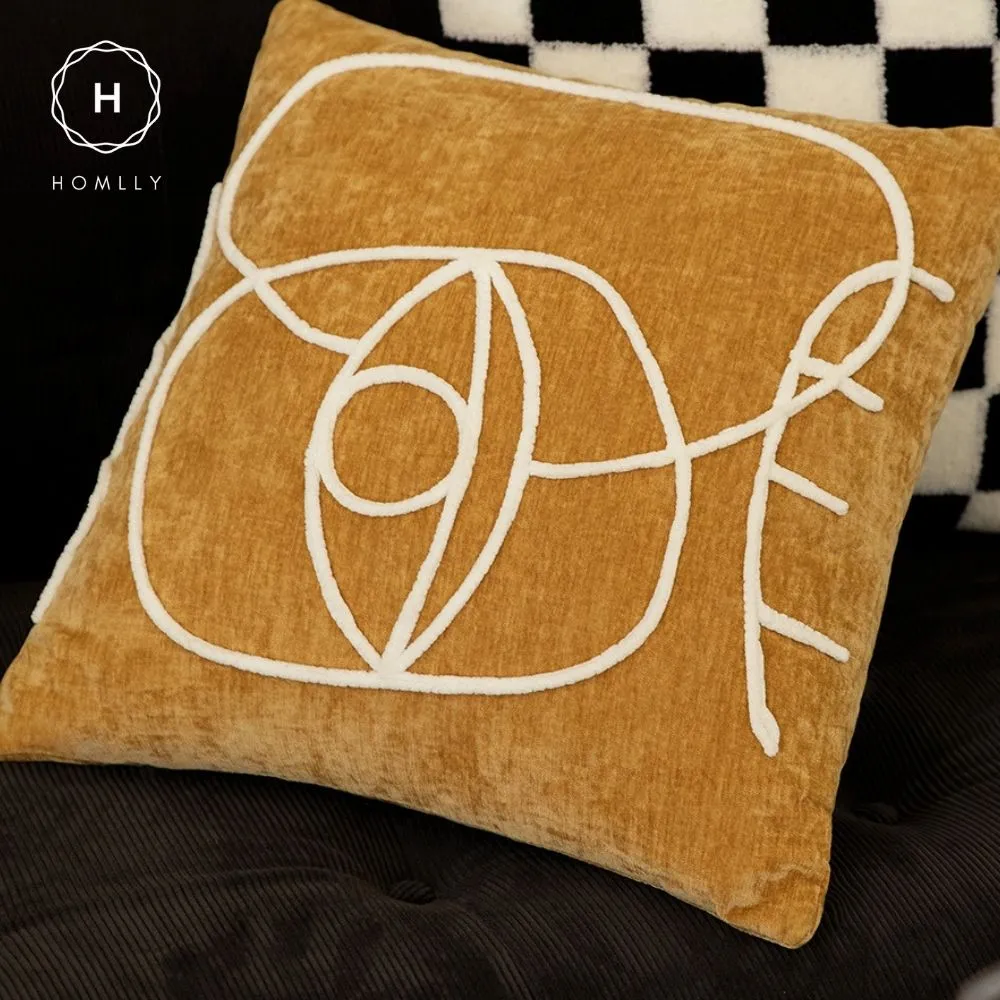 Homlly Houndstooth Bold Line Decorative Pillow Cushion Covers