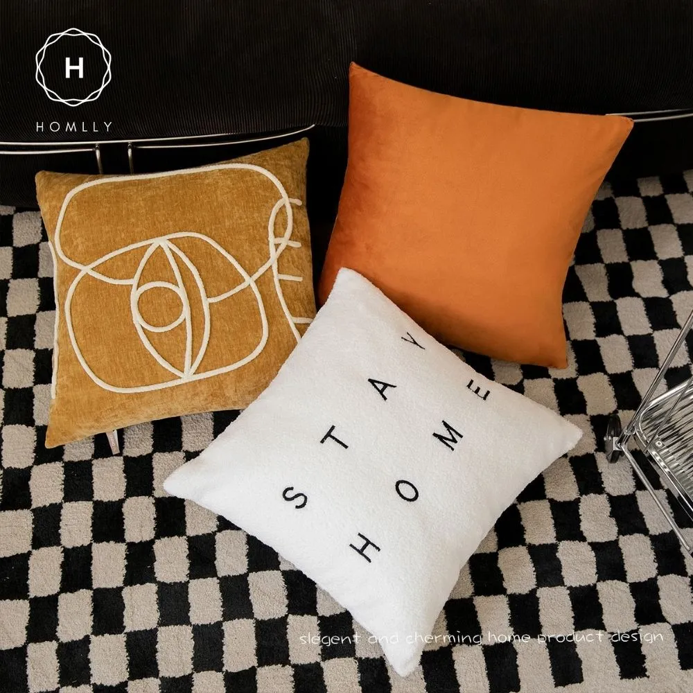 Homlly Houndstooth Bold Line Decorative Pillow Cushion Covers