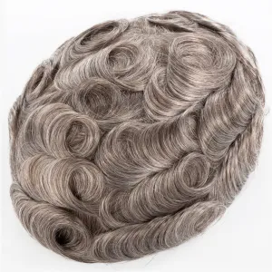 Human Hair Thin Skin V-loop Color #365 Hair Pieces For Men