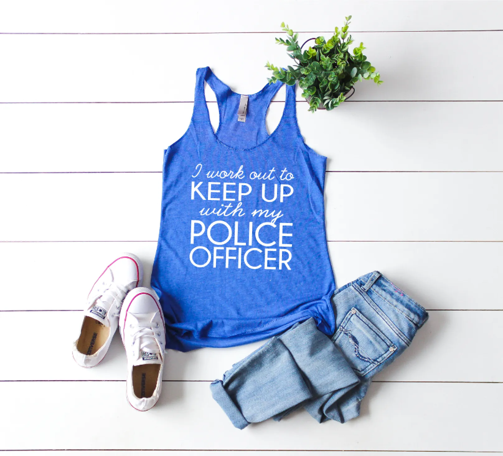 I Workout To Keep Up With My LEO Triblend Racerback
