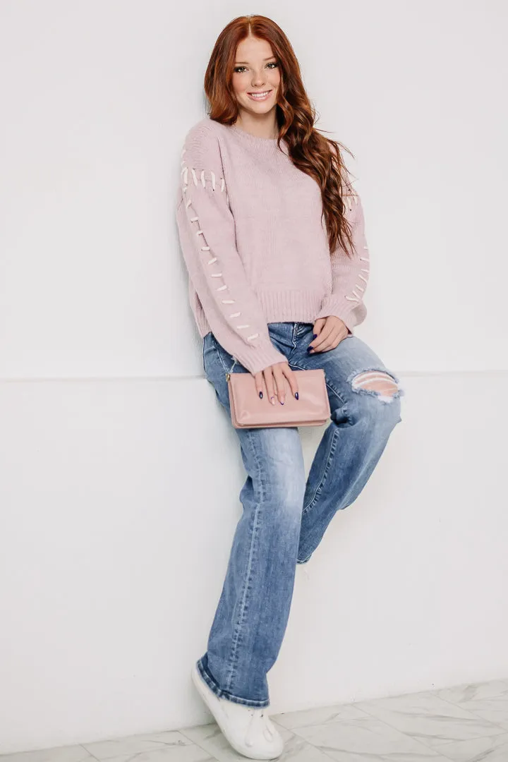 In The Details Stitch Sleeve Top