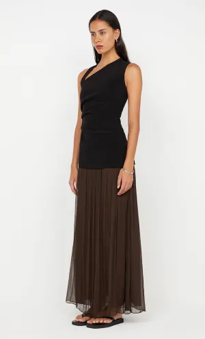 INKA MAXI SKIRT  - CHOCOLATE