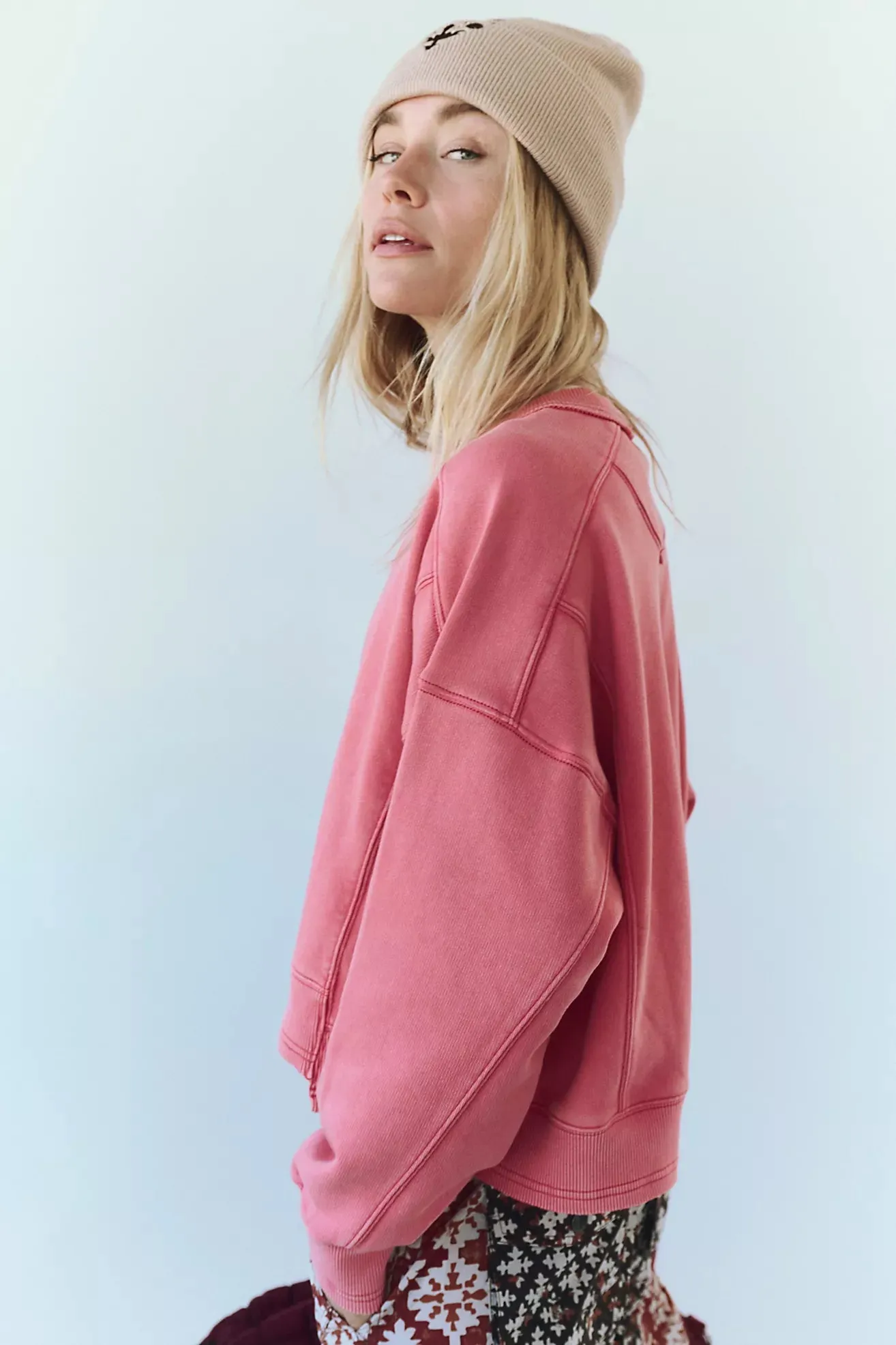 Intercept Pullover-Hibiscus