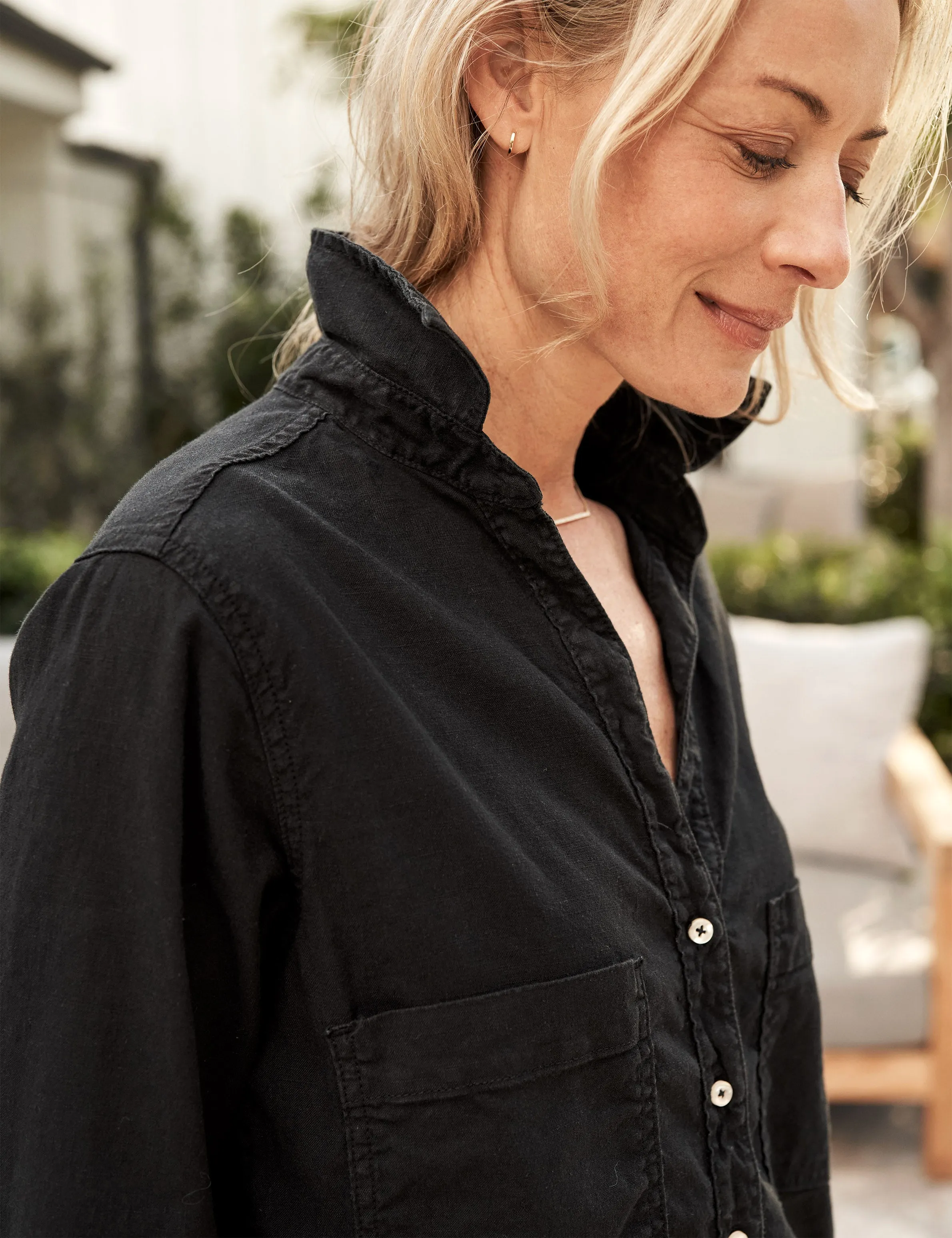 IRELAND Black, Italian Performance Linen
