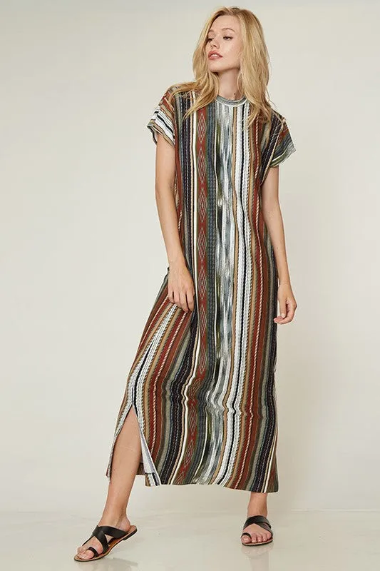 ISA PRINTED MIDI DRESS