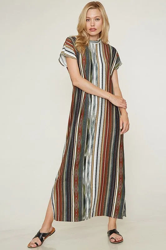 ISA PRINTED MIDI DRESS