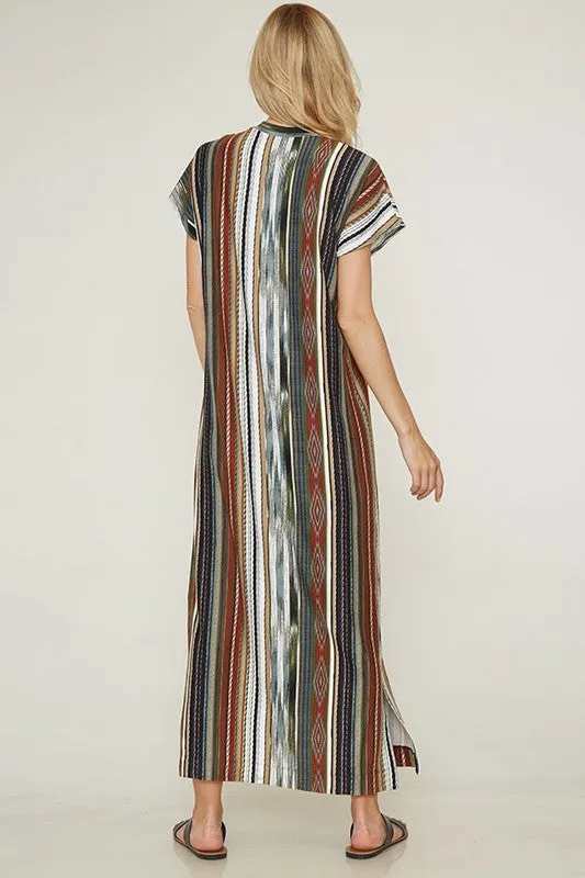ISA PRINTED MIDI DRESS
