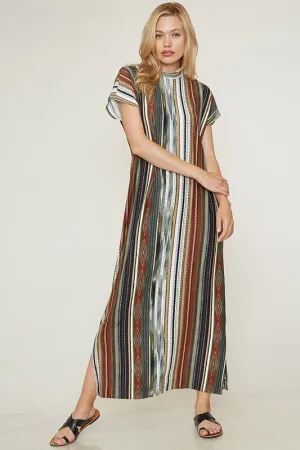 ISA PRINTED MIDI DRESS