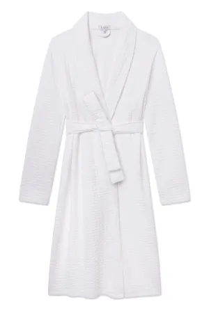 Jacquard Spa Robe in White