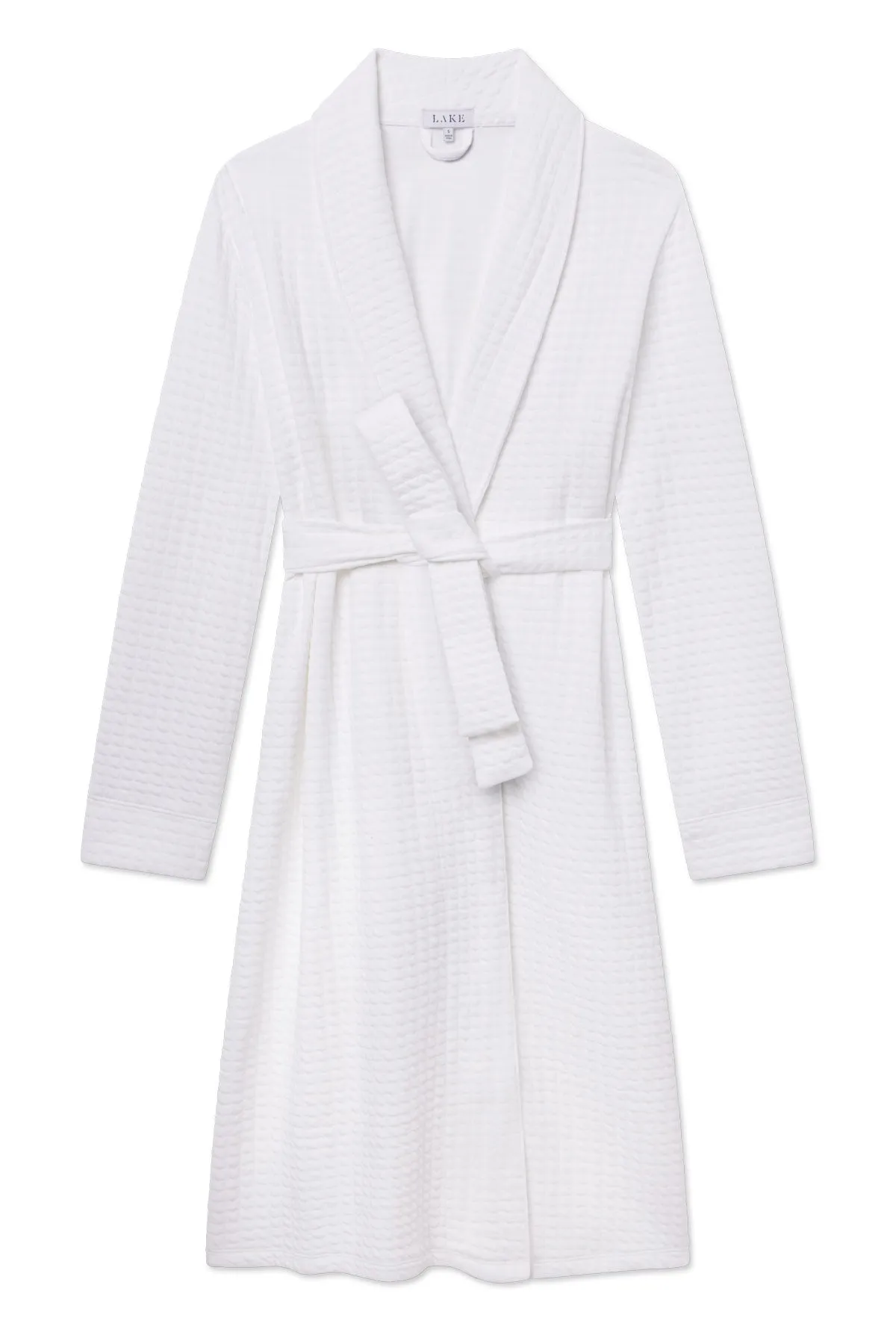 Jacquard Spa Robe in White