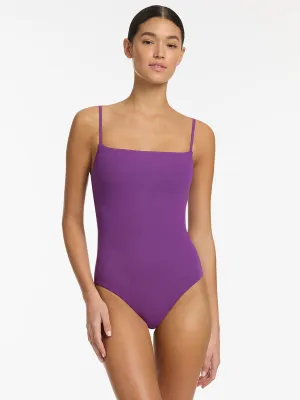 Jetset Minimal Tank One Piece in Amethyst