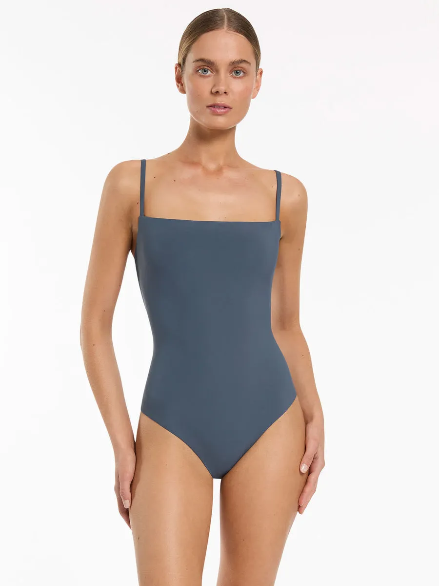 Jetset Minimal Tank One Piece In Steel Blue