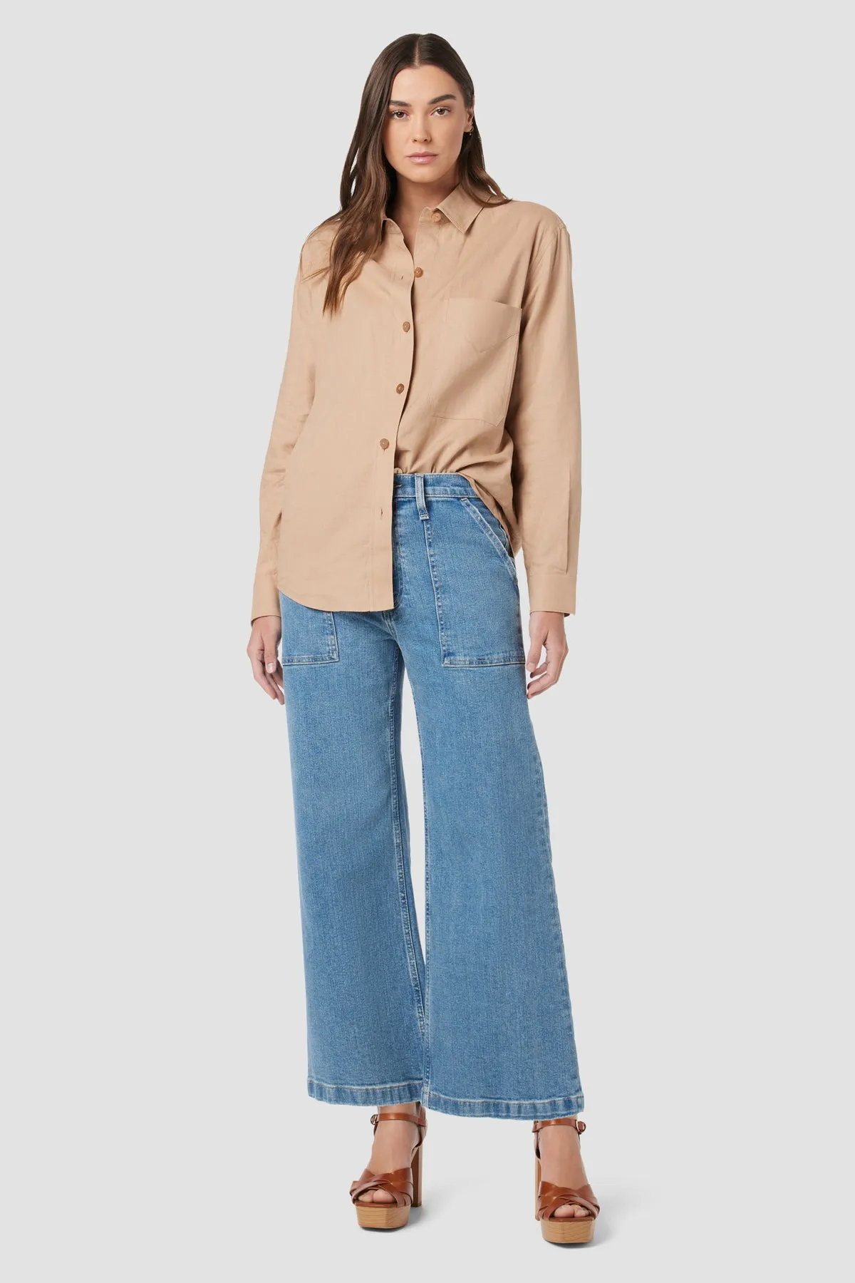 Jodie Loose Fit Wide Leg Crop Jean