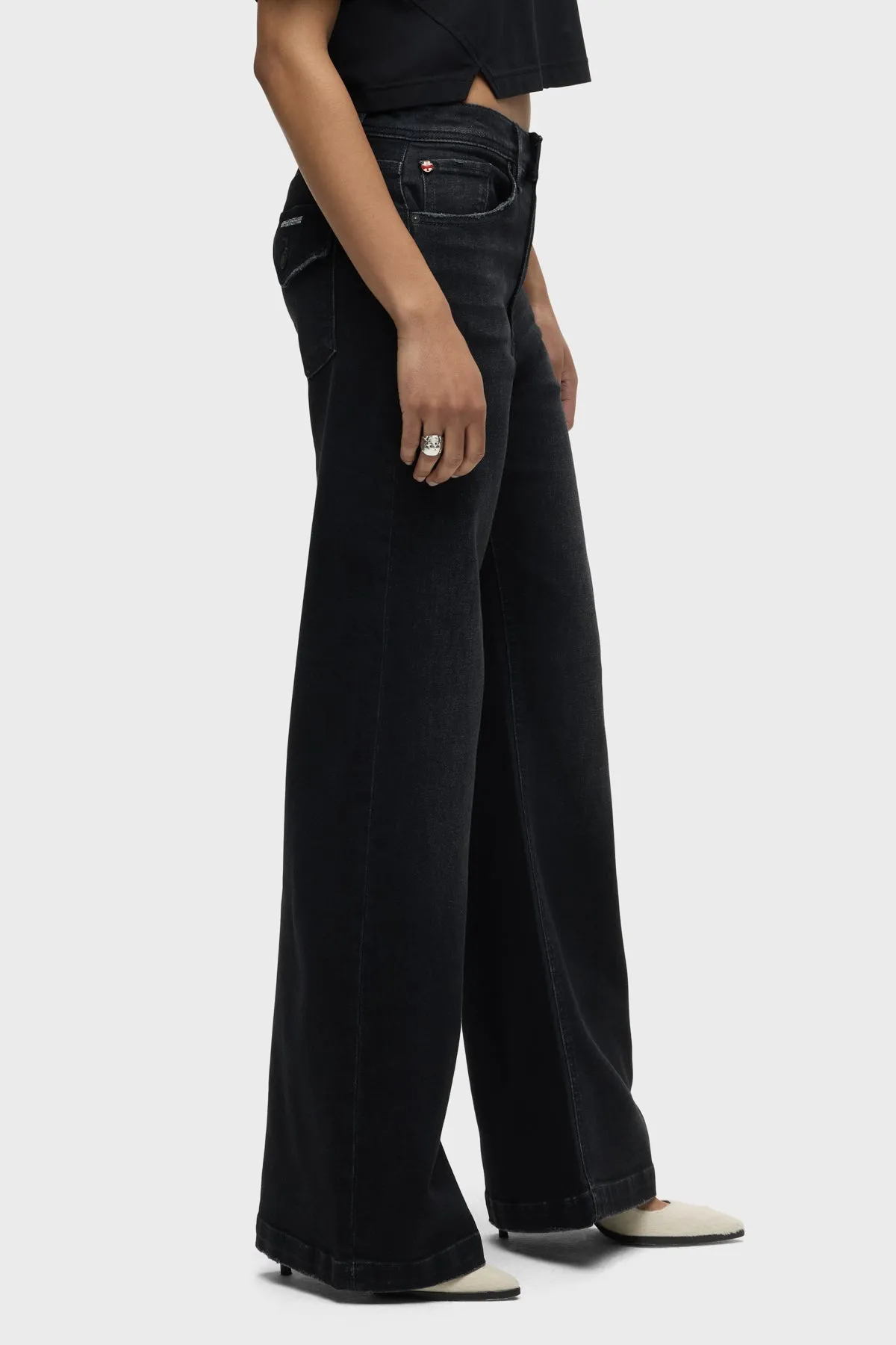 Jodie Loose Fit Wide Leg w/ Flap Jean
