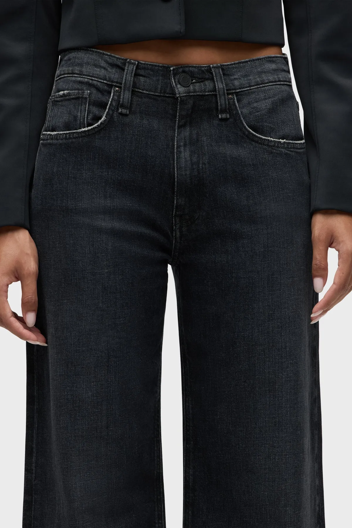 Jodie Wide Leg Petite Jean w/ Cuff