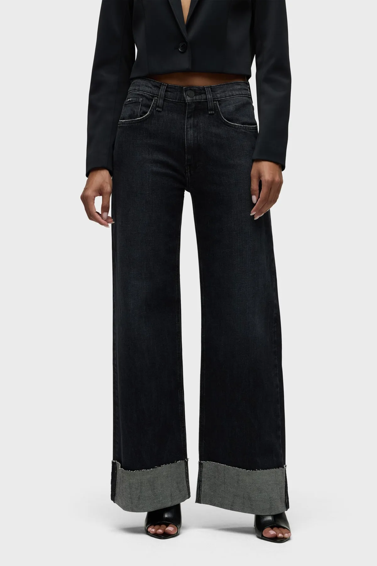 Jodie Wide Leg Petite Jean w/ Cuff