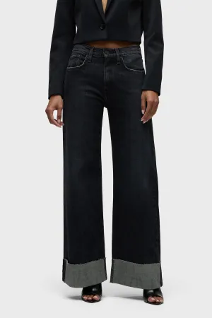 Jodie Wide Leg Petite Jean w/ Cuff