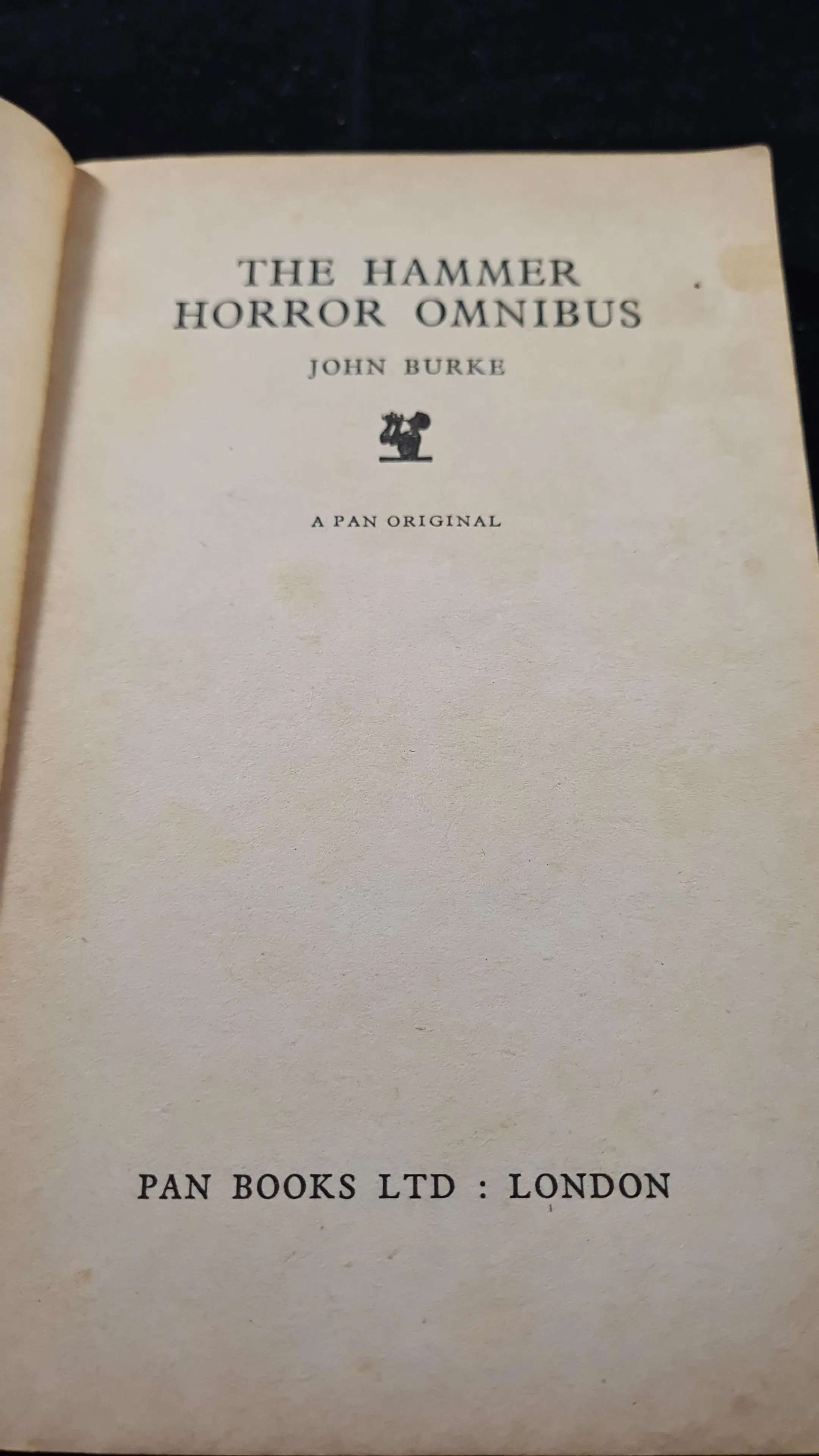 John Burke - The Hammer Horror Omnibus & 2nd Book, Pan Books, 1966 & 67, Paperbacks