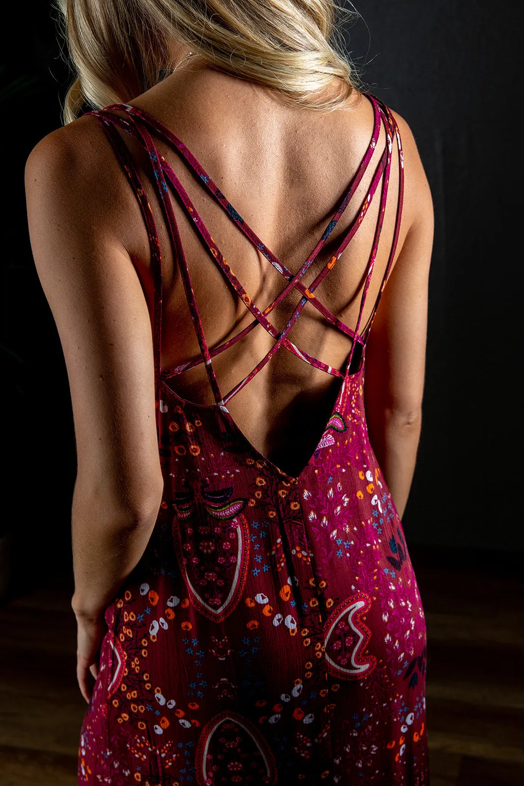 JULIE MAXI DRESS BURGUNDY