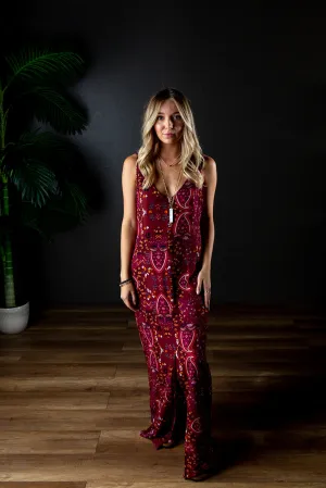 JULIE MAXI DRESS BURGUNDY