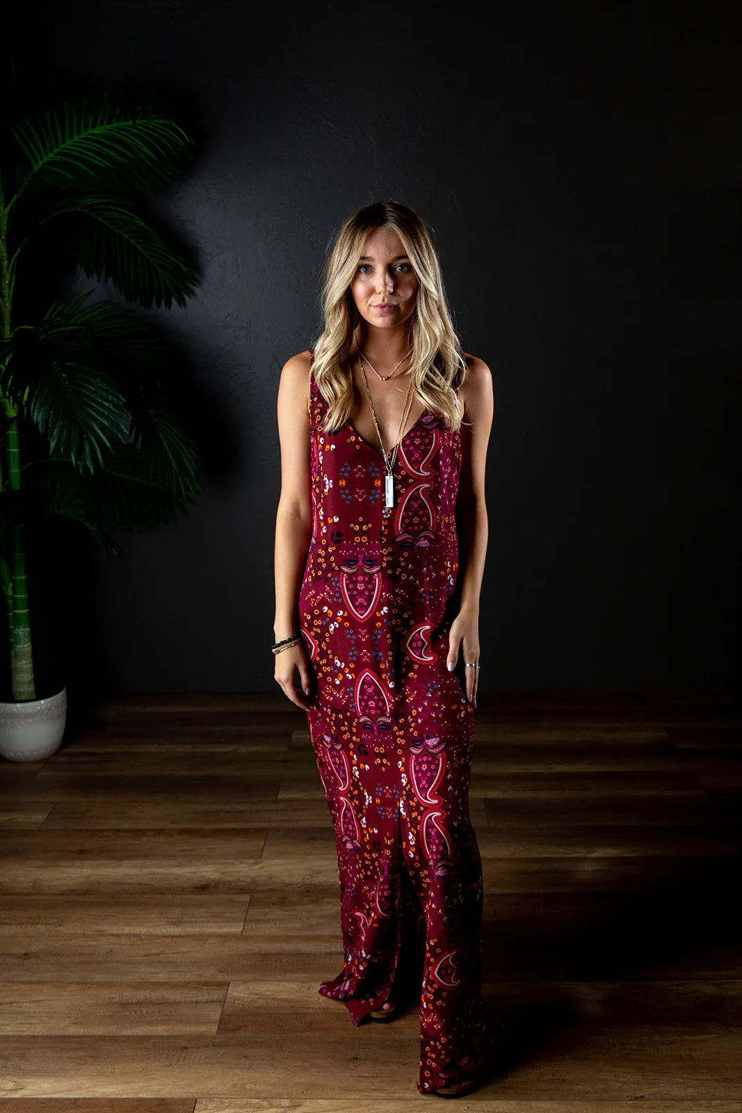 JULIE MAXI DRESS BURGUNDY